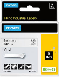 DYMO Rhino Vinyletiketter 9 mm x 5
