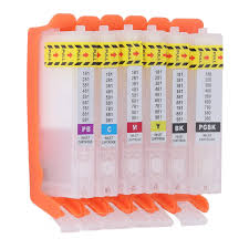 6-pack Färgskrivare Bläckpatroner Refill Set