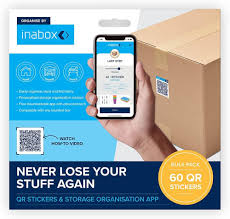 Inabox QR-kodset: 60 smarta etiketter för förvaring