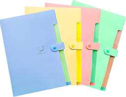 LUCKYKODOR 4-pack A4 Dokumentmapp med 5 Fack