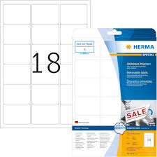 HERMA 4203 Avtagbara Etiketter A4 - Små (63